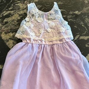 Ruby & Bloom Lilac Lace Overlay Dress